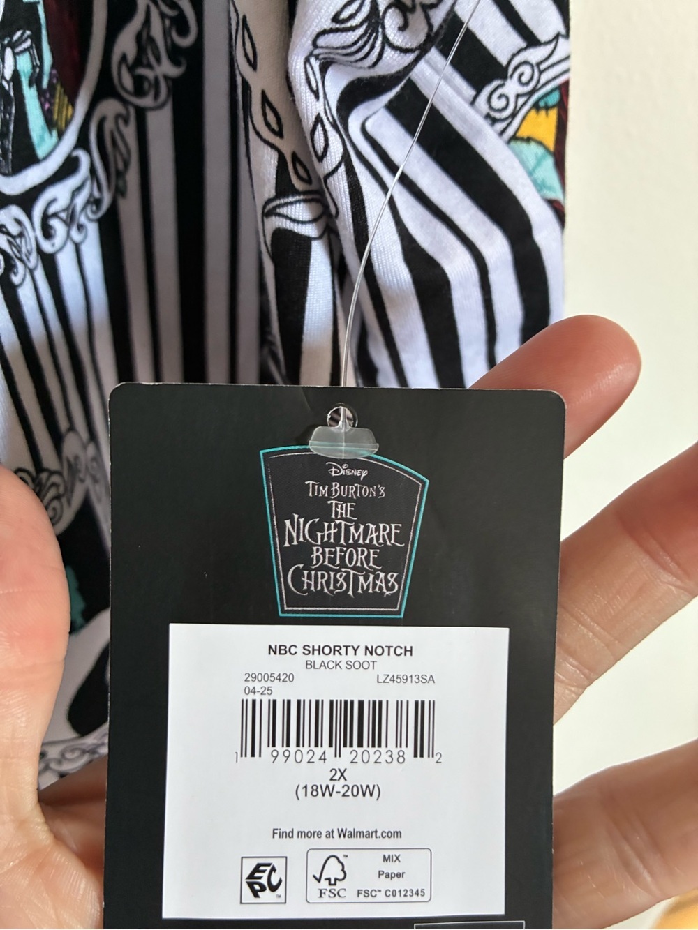 Disney Nightmare Before Christmas Pajama Top Bowling Shirt 2X - Picture 4 of 5
